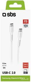 Kábel SBS USB-C/USB-C 100W Power Delivery 1,5 m biely

 obrázok produktu 1 z 1