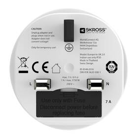 Cestovný adaptér SKROSS na použitie v UK biely

 obrázok produktu 2 z 5