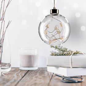 LED dekorácie Solight guľa sklenená, 10LED, 2x AA, IP20 

 obrázok produktu 6 z 7