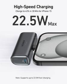 Powerbank Anker Nano, 5000 mAh, 22,5W, USB-C čierny/sivý

 obrázok produktu 2 z 3