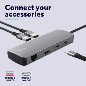 USB Hub Trust Dalyx 8v1 USB-C sivý

 obrázok produktu 12 z 16