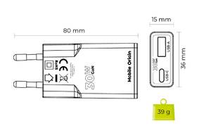 Nabíjačka do siete Mobile Origin Slim 1x USB-A/1x USB-C GaN 30W biela

 obrázok produktu 7 z 8