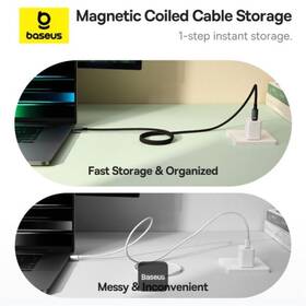 Kábel Baseus Tungsten Gold USB-C/USB-C, magnetický, 1m čierny

 obrázok produktu 2 z 9