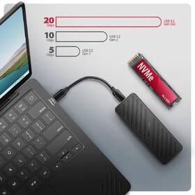 Externý rámček Axagon ARMORED box, USB-C 20Gbps - M.2 NVMe SSD čierny

 obrázok produktu 7 z 9