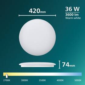 LED stropné svietidlo Philips CL200 EC RD 36W 27K SP HV 06 biele

 obrázok produktu 2 z 3