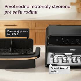 Fritéza teplovzdušná COSORI Dual Blaze Twin Fry Compact 8,6 l, keramika čierna

 obrázok produktu 5 z 11