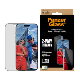 Tvrdené sklo PanzerGlass Privacy na Apple iPhone 17 Pro Max s inštalačným rámčekom 

 obrázok produktu 4 z 6