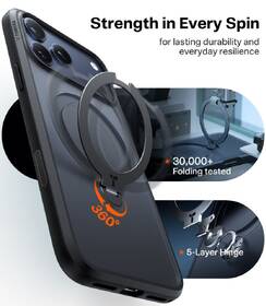 Kryt na mobil Torras Ostand Q3 Spin na Apple iPhone 17 Pro Max čierny

 obrázok produktu 2 z 7