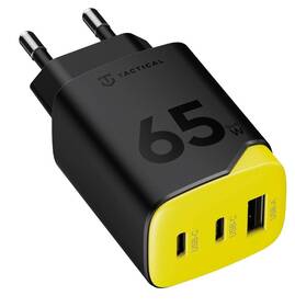 Nabíjačka do siete Tactical Minimi GaN 65W, 2×USB-C/1×USB-A čierna/žltá

 obrázok produktu 1 z 5