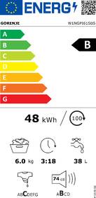 Práčka Gorenje W1NGPI61SBS biela farba
