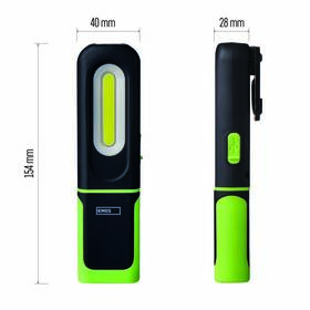 Lampáš EMOS COB LED + SMD LED, 330 lm, 1200 mAh čierna/zelená

 obrázok produktu 9 z 12