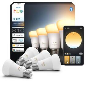 Inteligentná žiarovka Philips Bluetooth, E27, 810 lm, White Ambiance (4 ks) 

 obrázok produktu 2 z 11