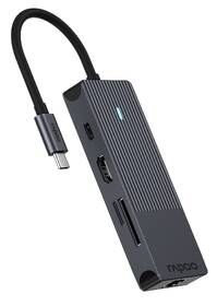 USB Hub Rapoo 8-in-1 USB-C Multiport čierny

 obrázok produktu 1 z 4