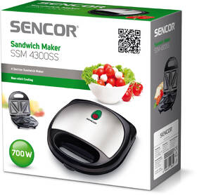 Sendvičovač Sencor SSM 4300SS 

 obrázok produktu 3 z 3