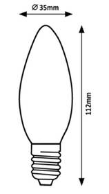 LED žiarovka Rabalux Filament E14 C35, 2W, 470lm, 4000K 

 obrázok produktu 2 z 2
