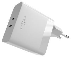 Nabíjačka do siete FIXED 2x USB-C, podpora PD, 65W biela

 obrázok produktu 1 z 8