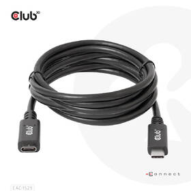 Kábel Club3D USB-C 60W, predlžovací, 2m čierny

 obrázok produktu 2 z 4