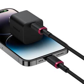 Kábel Baseus Dura USB-C/Lightning, 20W, 2m čierny/červený

 obrázok produktu 4 z 16