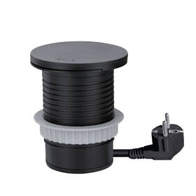 Zásuvka Solight 1z + USB A+C 3.4A + Wireless 10W otočné viečko, zabudovateľné, kábel 2m čierny

 obrázok produktu 1 z 7