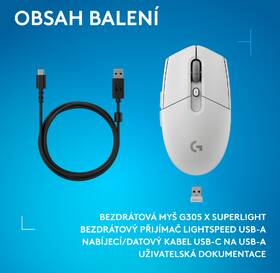 Myš Logitech G305 X SUPERLIGHT biela

 obrázok produktu 18 z 19