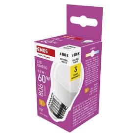 LED žiarovka EMOS Classic Mini Globe, 6,5 W, 806lm, E27, neutrálna biela 

 obrázok produktu 5 z 14