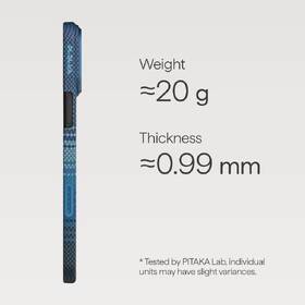 Kryt na mobil Pitaka Ultra-Slim Moonrise na Apple iPhone 17 modrý

 obrázok produktu 2 z 3