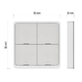 Vypínač EMOS GoSmart IP-2004ZW, ZigBee 3.0, 4-tlačidlový biely

 obrázok produktu 7 z 8