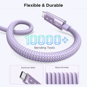 Kábel UGREEN USB-C/USB-C, 100W, 1m fialový

 obrázok produktu 2 z 6