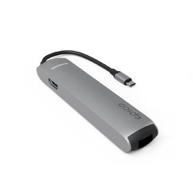 USB Hub Epico 6in1 Slim 8K USB-C/1× USB-C, HDMI, 3× USB 3.0 sivý

 obrázok produktu 3 z 7
