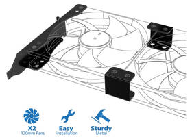 Držiak AKASA PCI Slot Bracket for 120mm Fans čierny

 obrázok produktu 2 z 3