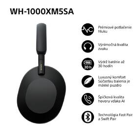 Slúchadlá Sony WH-1000XM5SA, Limitovaná edícia - mäkké púzdro čierna

 obrázok produktu 8 z 11