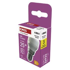 Žiarovka do chladničky EMOS ST26, 2,3W, 255 lm, E14, neutrálna biela 

 obrázok produktu 3 z 5