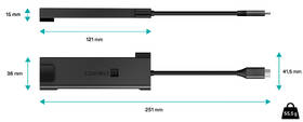 USB Hub Connect IT USB-C/RJ45, HDMI, 2x USB 3.2, USB-C PD 100W sivý

 obrázok produktu 2 z 4