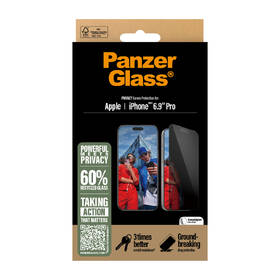 Tvrdené sklo PanzerGlass Privacy na Apple Iphone 16 Pro Max s inštalačným rámčekom 

 obrázok produktu 2 z 3
