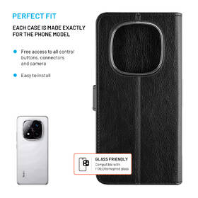 Puzdro na mobil flipové FIXED Opus na Xiaomi Redmi Note 14 Pro+ 5G čierne

 obrázok produktu 2 z 7