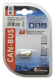 Autožiarovka Compass 33796 6 SMD LED 12V T10 CAN-BUS 

 obrázok produktu 1 z 3
