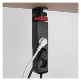 Kábel predlžovací EMOS 3x zásuvka, 2×USB-A + 1×USB-C, uchytenie na stôl, vypínač, 1,5m čierny

 obrázok produktu 8 z 14