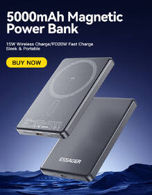 Powerbank Essager 5000 mAh magnetická bezdrôtová (kompatibilná s MagSafe) sivá

 obrázok produktu 5 z 7