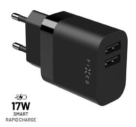 Nabíjačka do siete FIXED 17W Smart Rapid Charge, 2x USB čierna

 obrázok produktu 1 z 8