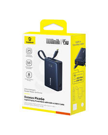 Powerbank Baseus PicoGo 10000mAh 45W s digitálnym displejom a káblom USB-C čierny

 obrázok produktu 9 z 10