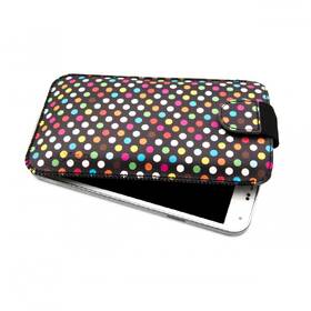 Puzdro na mobil flipové FIXED Soft Slim Elements 4XL (vhodné pre 5") - rainbow dots 

 obrázok produktu 2 z 2