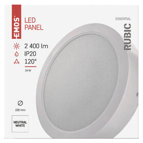 LED stropné svietidlo EMOS Rubic, kruh, 24W, neutrálna biela biele

 obrázok produktu 2 z 2