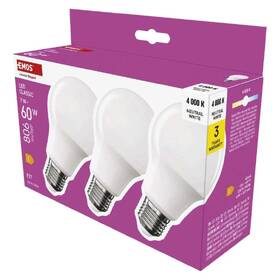 LED žiarovka EMOS Classic, E27, 7W, neutrálna biela (3 ks) 

 obrázok produktu 3 z 3