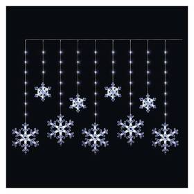 LED reťaz EMOS vánoční závěs – vločky, 160x95 cm, venkovní i vnitřní, studená bílá, časovač priehľadný

 obrázok produktu 1 z 6