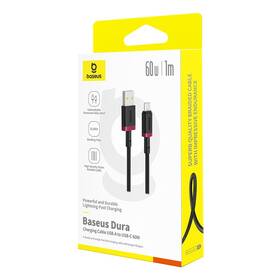 Kábel Baseus Dura USB/USB-C, 60W, 1m čierny/červený

 obrázok produktu 15 z 16
