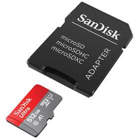 Pamäťová karta SANDISK 512GB (140R) A1 Class 10 UHS-I + SD adaptér 

 obrázok produktu 1 z 3