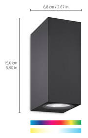 Nástenné svietidlo WiZ Up and Down Wall Spotlight 2x5W, RGB čierne

 obrázok produktu 2 z 9