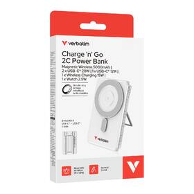 Powerbank Verbatim Charge 'n' Go 2C, 2× USB-C, 5000 mAh strieborný

 obrázok produktu 9 z 9
