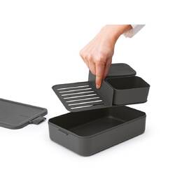 Jedálenský box Brabantia Bento Make & Take, dark grey čierny

 obrázok produktu 10 z 22