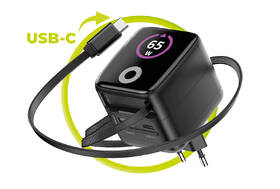 Nabíjačka do siete Mobile Origin Display Charger PW3 - 65W GaN USB-C/USB-A čierna

 obrázok produktu 7 z 12